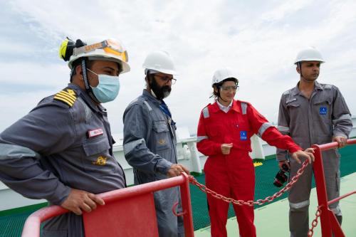 Corporate photography on Tanker