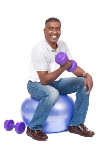 Man With Fitness Equipment