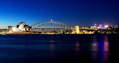 Sydney Opera House and Harbour Bridge Night Scenery