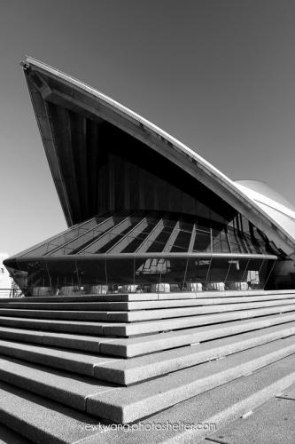 Sydney Opera House in monochrome