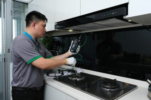 Technician doing inspection